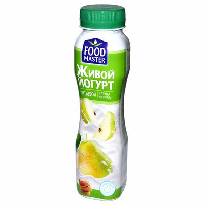 Питьевой Живой Йогурт со вкусом груши и карамели 0,28л - фото 15701
