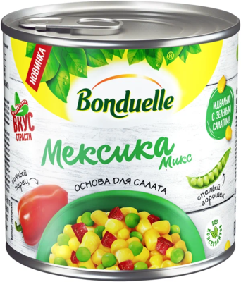 Bonduelle Овощная смесь с кукурузой Мексика Микс 425 мл - фото 17905