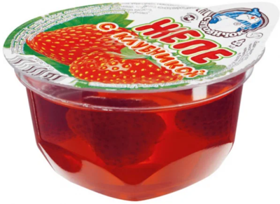 Желе с клубникой Снеговичок 150гр - фото 20077