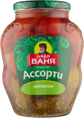Ассорти Дядя Ваня Огурцы и томаты 1,8 л - фото 20196