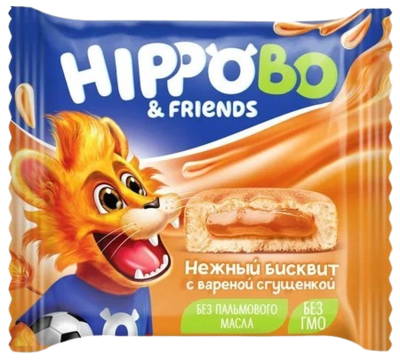 Пирожное HippoBo с вареной сгущенкой 32гр - фото 21355