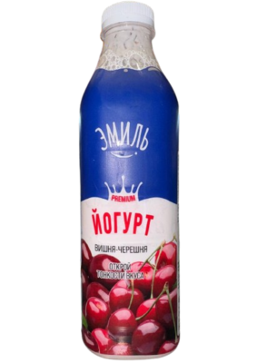 Йогурт питьевой Эмиль вишня-черешня 900гр жир 1,5% - фото 22626