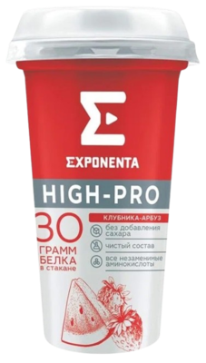Напиток Exponenta High-Pro кисломол.обезжир. клубника-арбуз 250гр - фото 23063