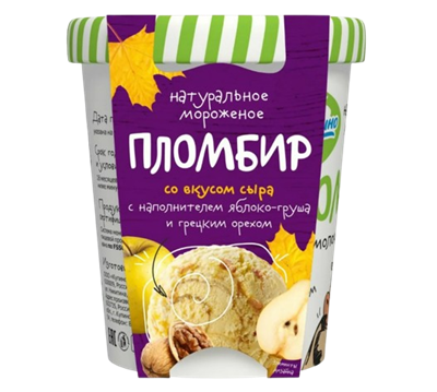 Мороженое Купино ведерко со вкусом сыра с напол яблоко и груша 270гр - фото 24680