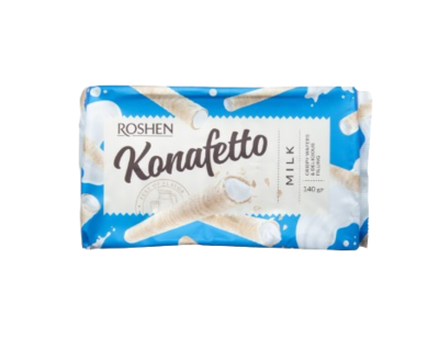 Вафельные трубочки Konafetto с молочной начинкой 140гр - фото 25172