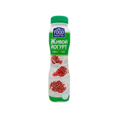 Питьевой Живой Йогурт со вкусом граната 0,28л - фото 25182