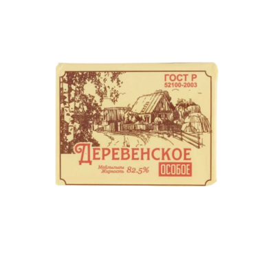Масло Деревенское 82,5% 180гр - фото 25480