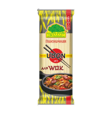 Лапша пшеничная Premium Udon №5 для WOK яичная 250 гр - фото 25487