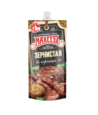 Горчица Зернистая 140 гр Махеев - фото 25489