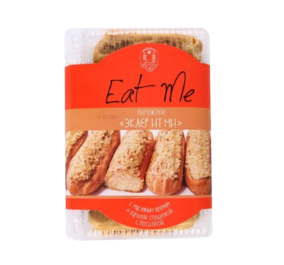 Пирожное Эклер Eat Me с масляным кремом и вар.сгущенкой 250г - фото 25500