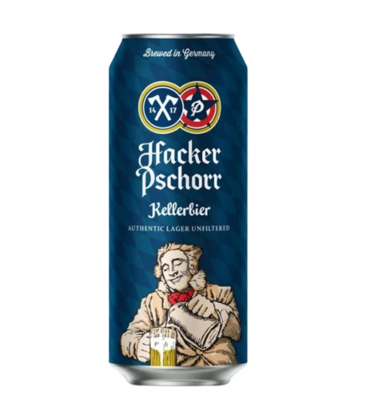 Пиво Hacker-Pschorr KELLERBIER 5,5% нефильтрованное 0.5л ж/б Германия - фото 26298