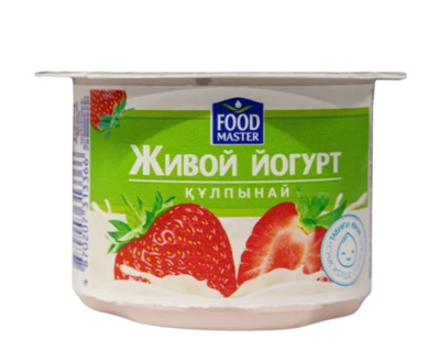 Живой Йогурт с клубникой 110гр жир 1,5% - фото 26746