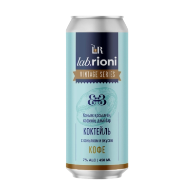 Напиток спиртной Lab.Rioni Vintage Series с коньяком и вкусом кофе 7% 0.45 - фото 26981