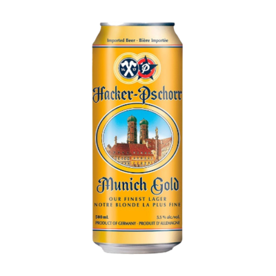 Пиво Hacker-Pschorr Munich Gold 5.5% светлое 0.5л ж/б Германия - фото 27044