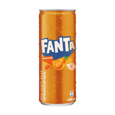 Напиток Фанта Апельсин в банке 0,45л - фото 27536