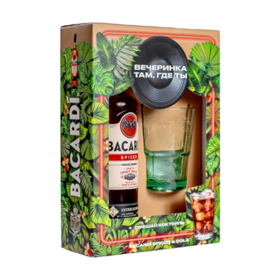 Ром Bacardi Spiced 0,7л со стаканом - фото 27590