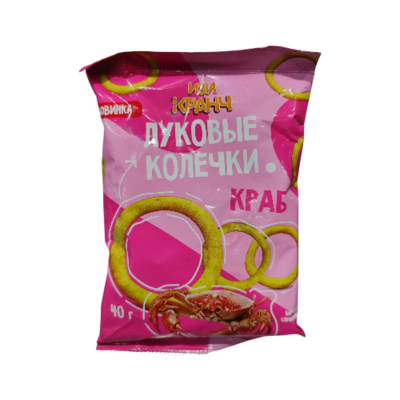 Чипсы Луковые колечки со вкусом краба 40 гр - фото 27899