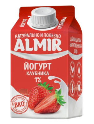 Йогурт Almir клубника 0,45л - фото 28356