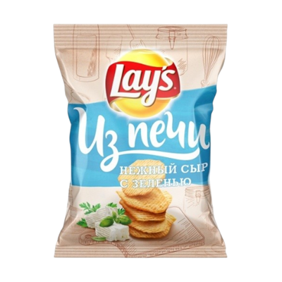 Чипсы Lay's ИЗ ПЕЧИ Нежный сыр с зеленью 85 гр. - фото 28501