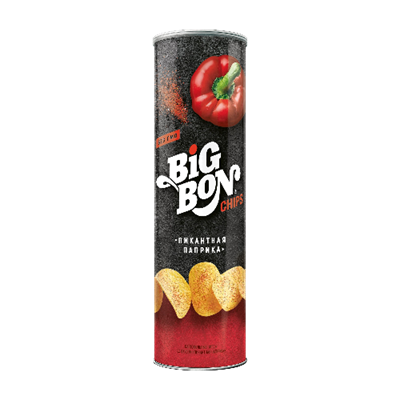 Чипсы BIGBON со вкусом Пикантная паприка 130гр - фото 28528