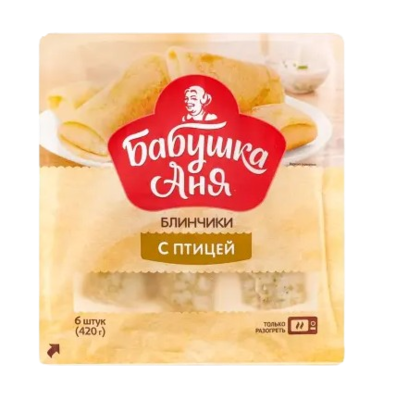 Блинчики Бабушка Аня с птицей 420гр  - фото 29153