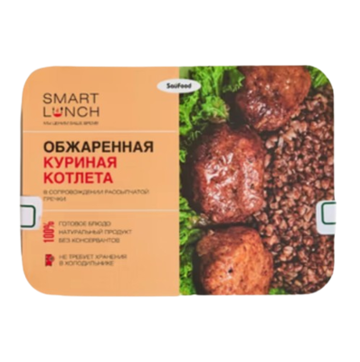 Котлета куринная обж. с гречкой Sau Food SMART LUNCH, 300гр - фото 29183