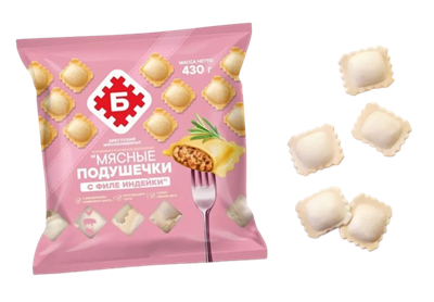 Мясные подушечки Брест с филе индейки 430 гр - фото 29246