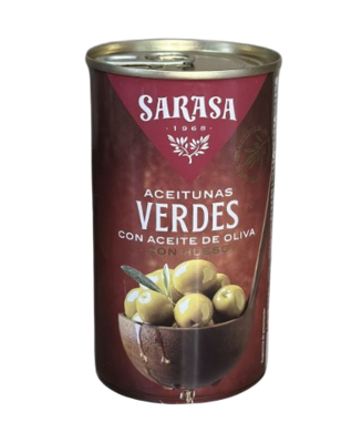 Оливки Sarasa Verdes зеленые без косточки ж/б 350 гр - фото 29344