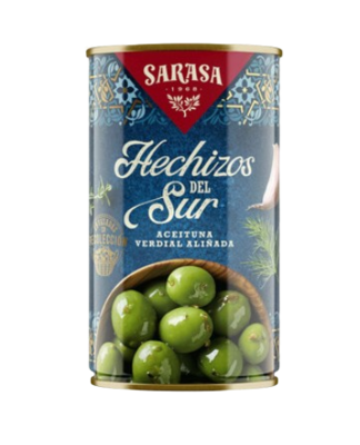 Оливки Sarasa Hechizos Del Sur зеленые с косточкой ж/б 350 гр - фото 29347