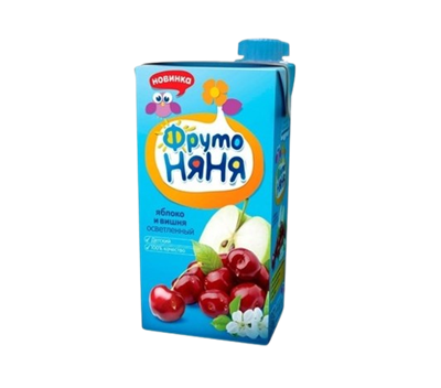 Сок ФрутоНяня Яблоко и вишня осветлённый 0,5л - фото 29518