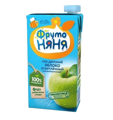 Сок ФрутоНяня Яблоко осветлённый 0,5л - фото 29531