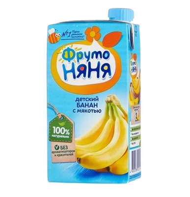 Сок ФрутоНяня Банан с мякотью 0.5л - фото 29532