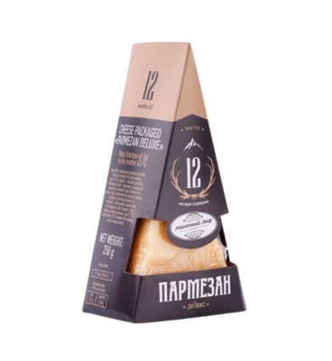 Сыр фасованный Пармезан де люкс 12 месяцев 45% 250гр - фото 29563