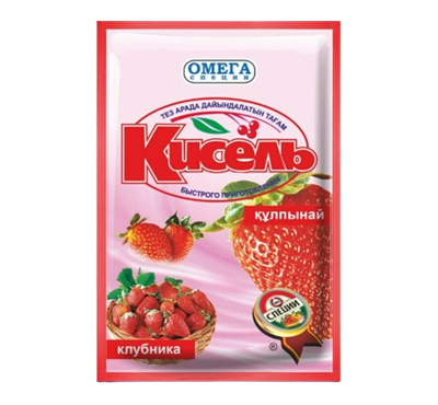 Кисель Омега Клубника 90гр - фото 29943