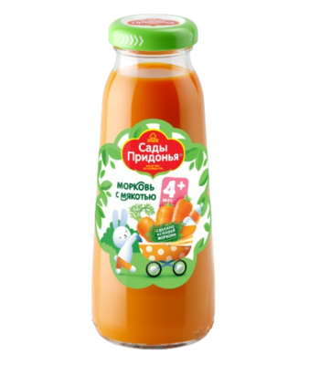 Сок Сады Придонья Морковь с мякотью ст/бут 0,2л - фото 30194