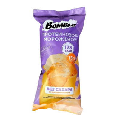 Мороженое BOMBBAR протеиновое крем-брюле в стакане 90гр  - фото 30577