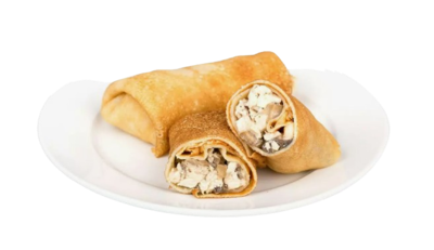 Блинчик фаршированный курицей с грибами - фото 30642