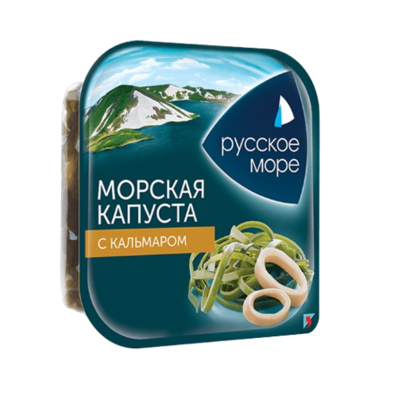 Морская капуста Русское Море с кальмаром 200гр - фото 30786