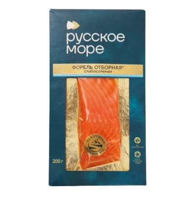Форель Русское Море отборная слабосоленая 200гр - фото 30793