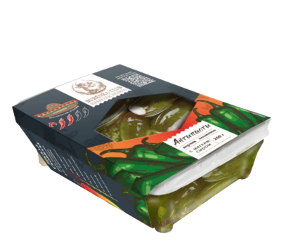 Антипасти Burenka Club перчики халапеньо фарш. мягким сливочным сыром в масле 260гр - фото 31931