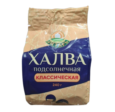 Халва Янтарь подсолнечная классическая 240гр - фото 32060