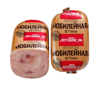 Ветчина Рубиком Юбилейная 450гр - фото 32137