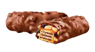 Вафли глазированные молочным шоколадом с орехом и изюмом  - фото 32259