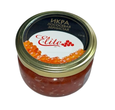 Икра Elite Caviar лососевая зернистая горбуша ст/б 110гр - фото 32577