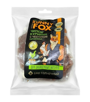 Чипсы из мяса птицы Бийские с чесноком, 50гр - фото 32619