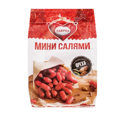 Колбаски Таврия Мини салями со вкусом ореха 50гр - фото 32649