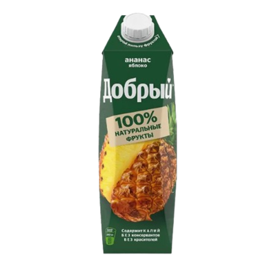 Нектар Добрый Ананас и Яблоко 1л - фото 32699