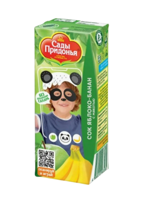Сок Сады Придонья Яблоко-банан с мякотью 0,2л - фото 32727