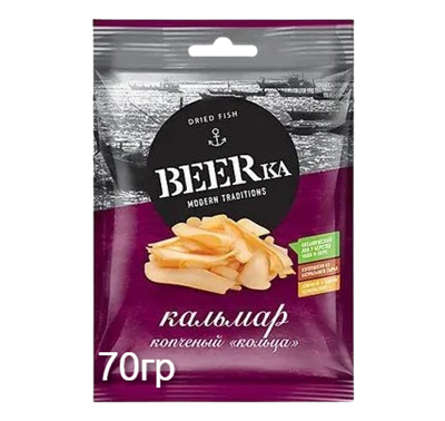 BEERka Перуанский кальмар филе Кольца 70гр . - фото 33072