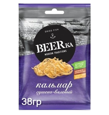 BEERka Перуанский кальмар филе соломка 38гр - фото 33082